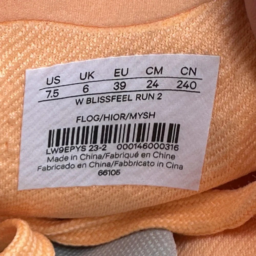 Womens Size 7.5 Lululemon Blissfeel Run 2 Shoes Flog Orange Athletic Running